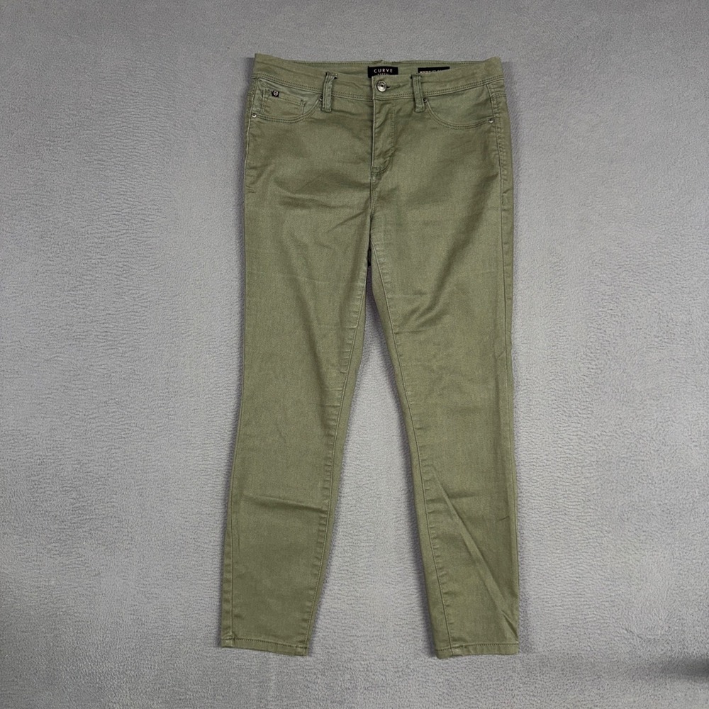 Curve Appeal Jeans Womens 6 Green Minimalist Jegging Stretch Denim Casual Preppy